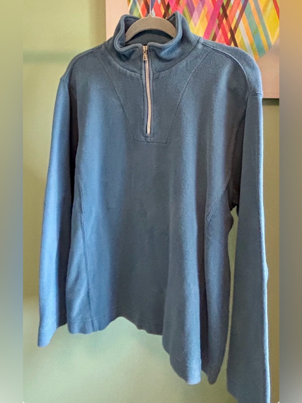 Tommy Bahama Quarter Zip Long Sleeve | Sky Blue | Size XL